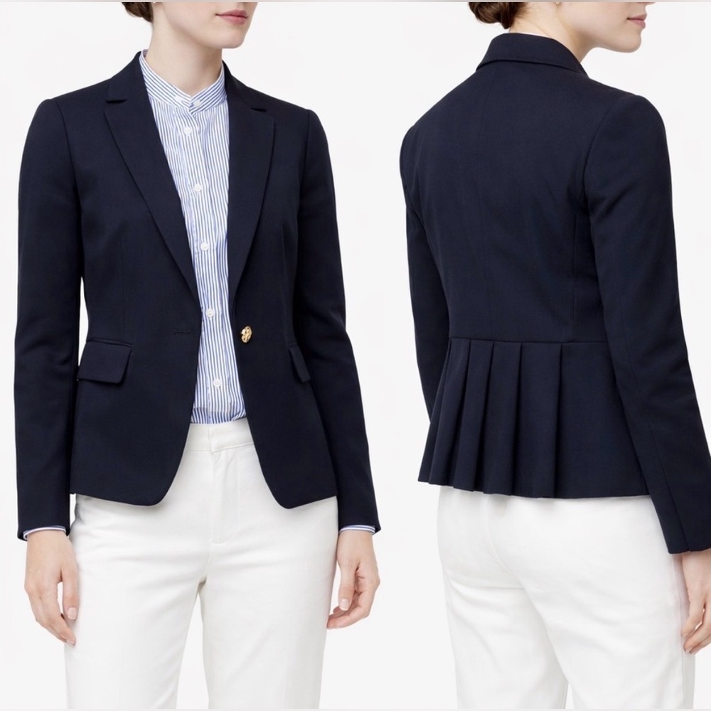 J. Crew Mayfair Blazer in Four Season Stretch - Navy - Size 12